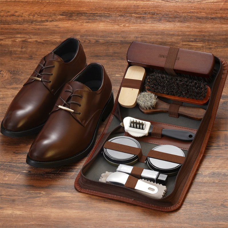 Care For Sneaker - Paardenhaar Schoenborstel Set Lederen Verzorging Polijstgereedschap