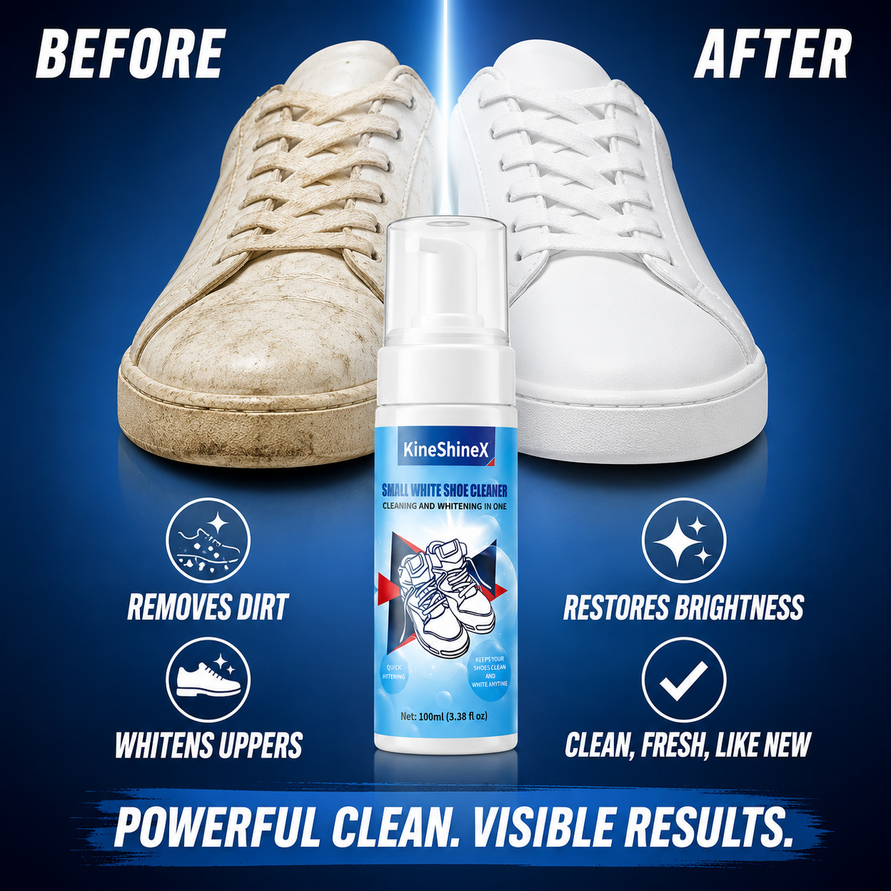 Sneaker Shoe Care Kit - Gihen Schoenreinigingssets Waterloze Schuimschoenreiniger met Schoenborstel