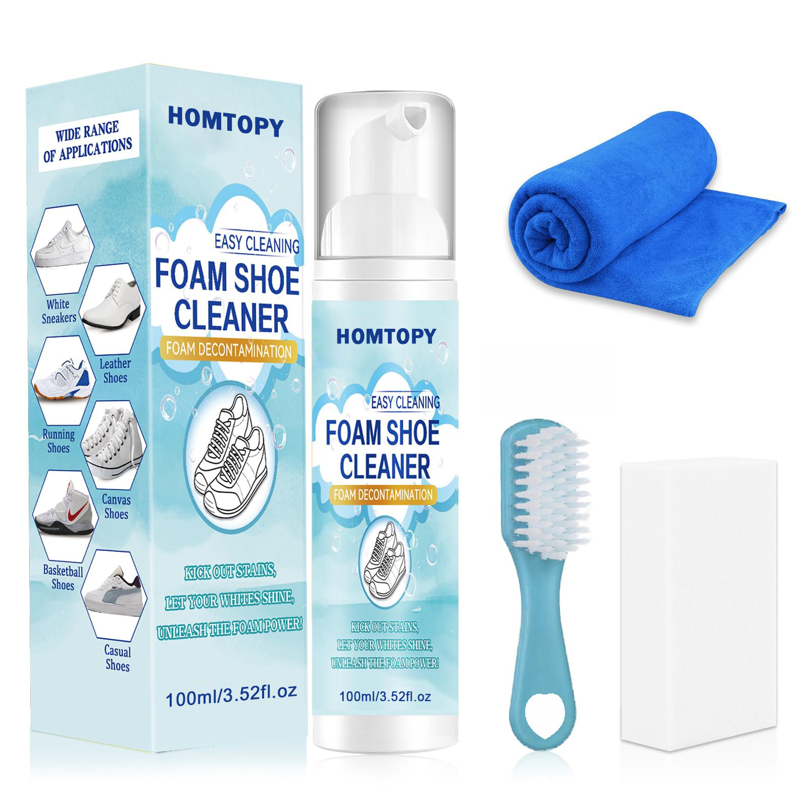 Sneaker Shoe Care Kit - Schoenreinigingsset, sneakerreiniger verwijdert vuil en vlekken,